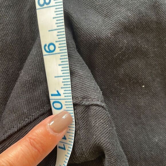 Lands' End Womens Straight Jeans Cotton Denim Stretch Fit 2 Black Size 14 Petite - Picture 7 of 8